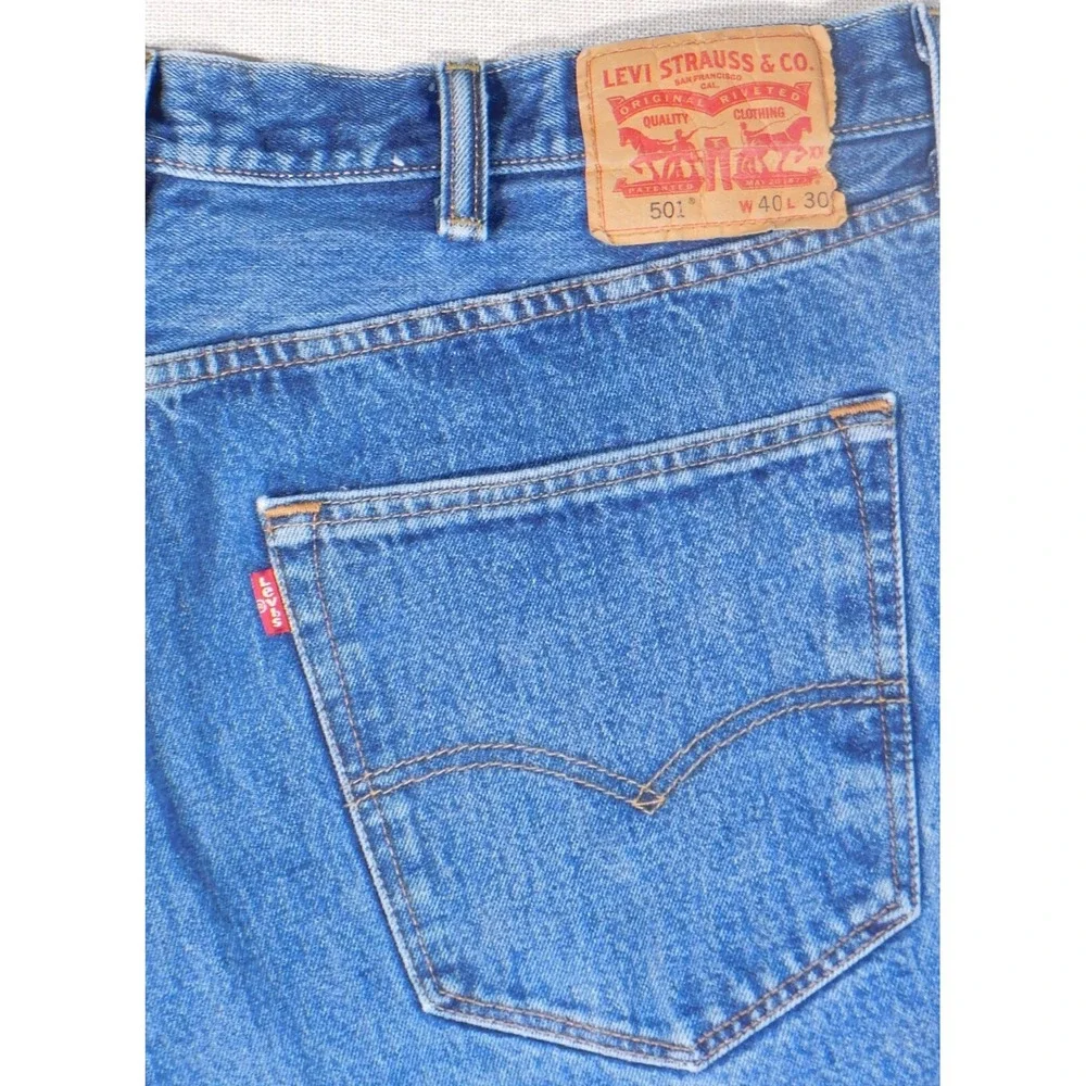 Levis 501 xx 40x30 Straight‎ Leg Button Fly 100% Cotton Made in Mexico